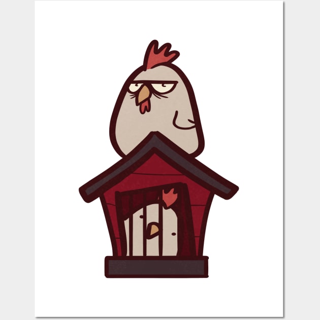 Cooped up Chicken Wall Art by ThumboArtBumbo